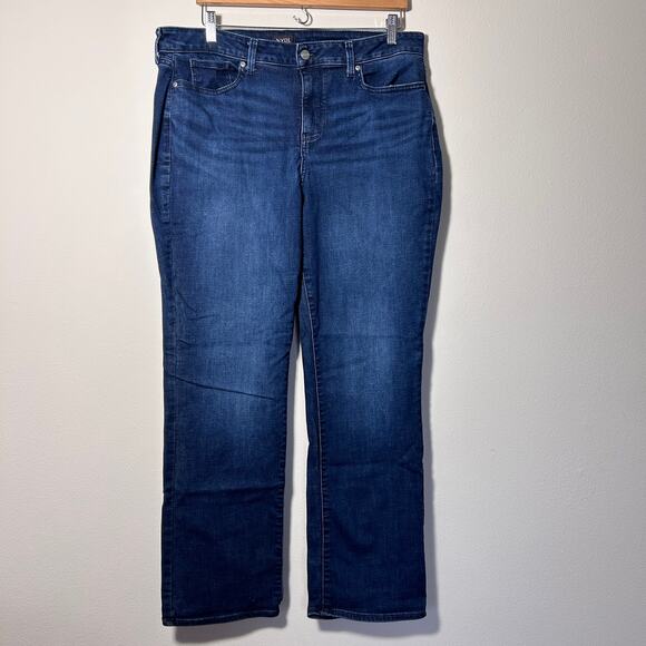 NYDJ Marilyn Province Straight Jean Blue Lift Tuck Technology Medium Wash SZ 16 - Picture 2 of 12
